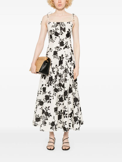 Floral-Print Midi Dress
