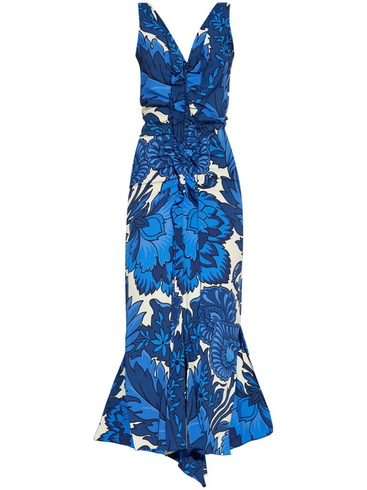 Floral-Print Midi Dress
