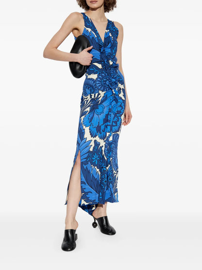 Floral-Print Midi Dress