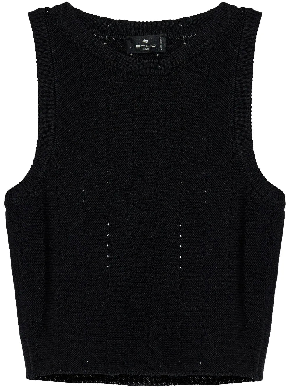 Punched-Detail Crop Top