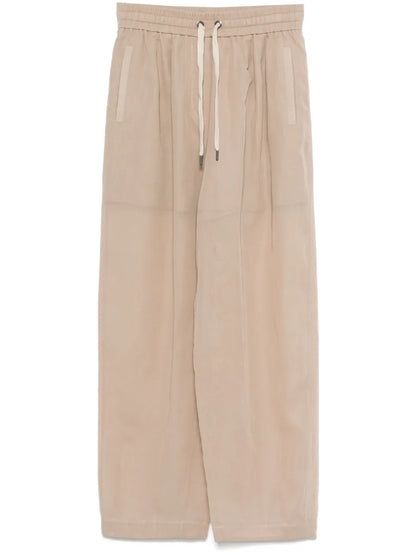 Pleated Semi-Sheer Trousers