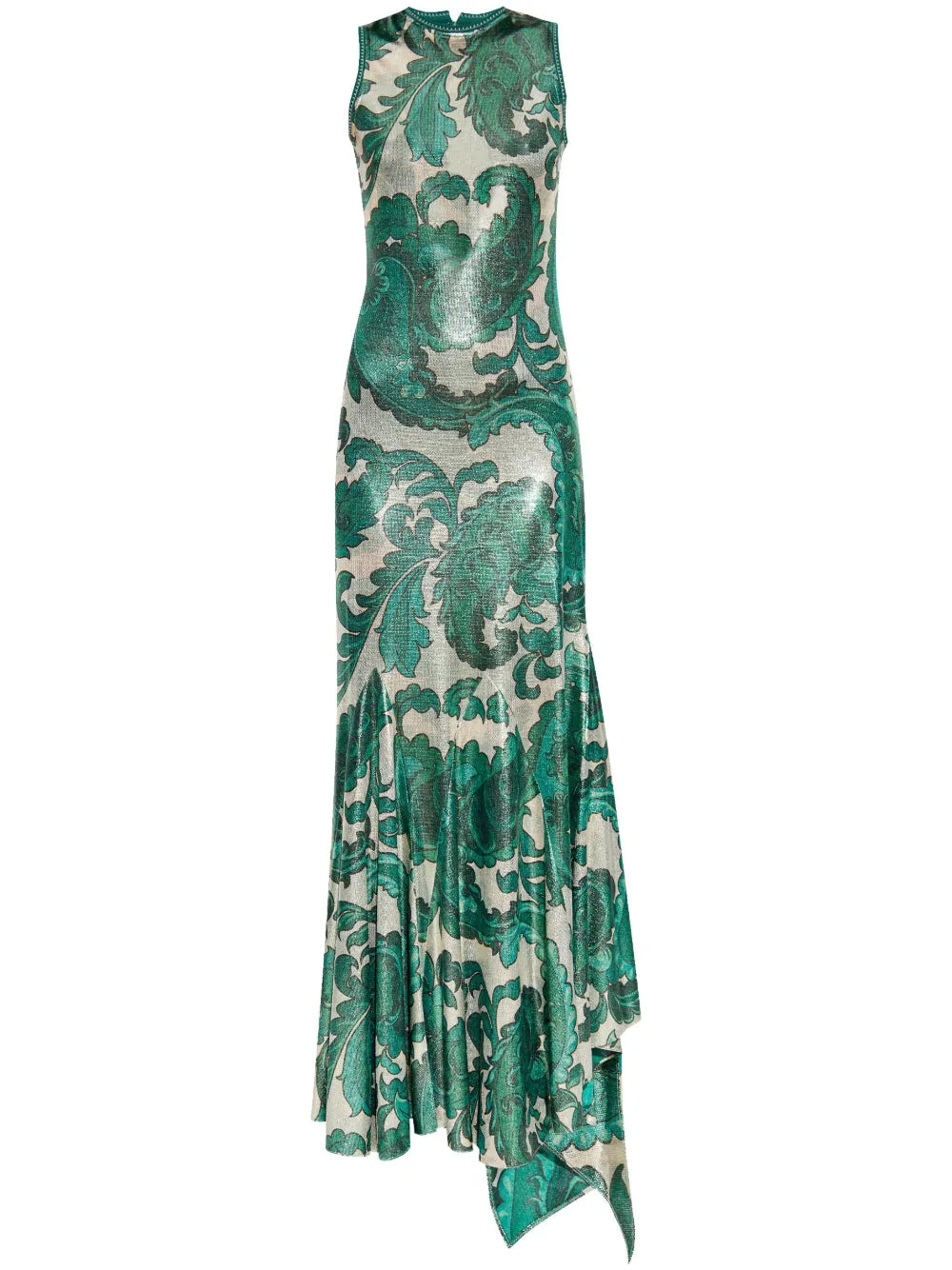 Shimmering-Finish Maxi Dress