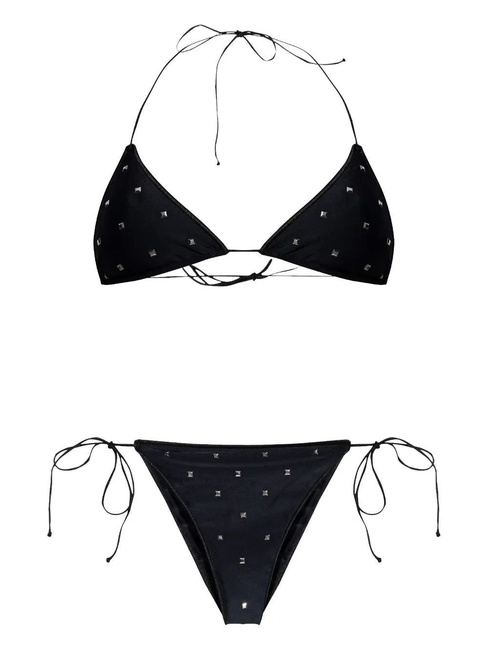Stud-Embellished Bikini Set