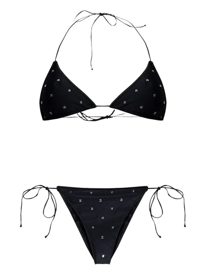Stud-Embellished Bikini Set