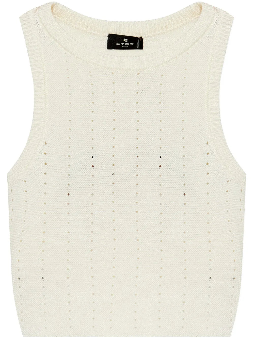 Punched-Detail Crop Top