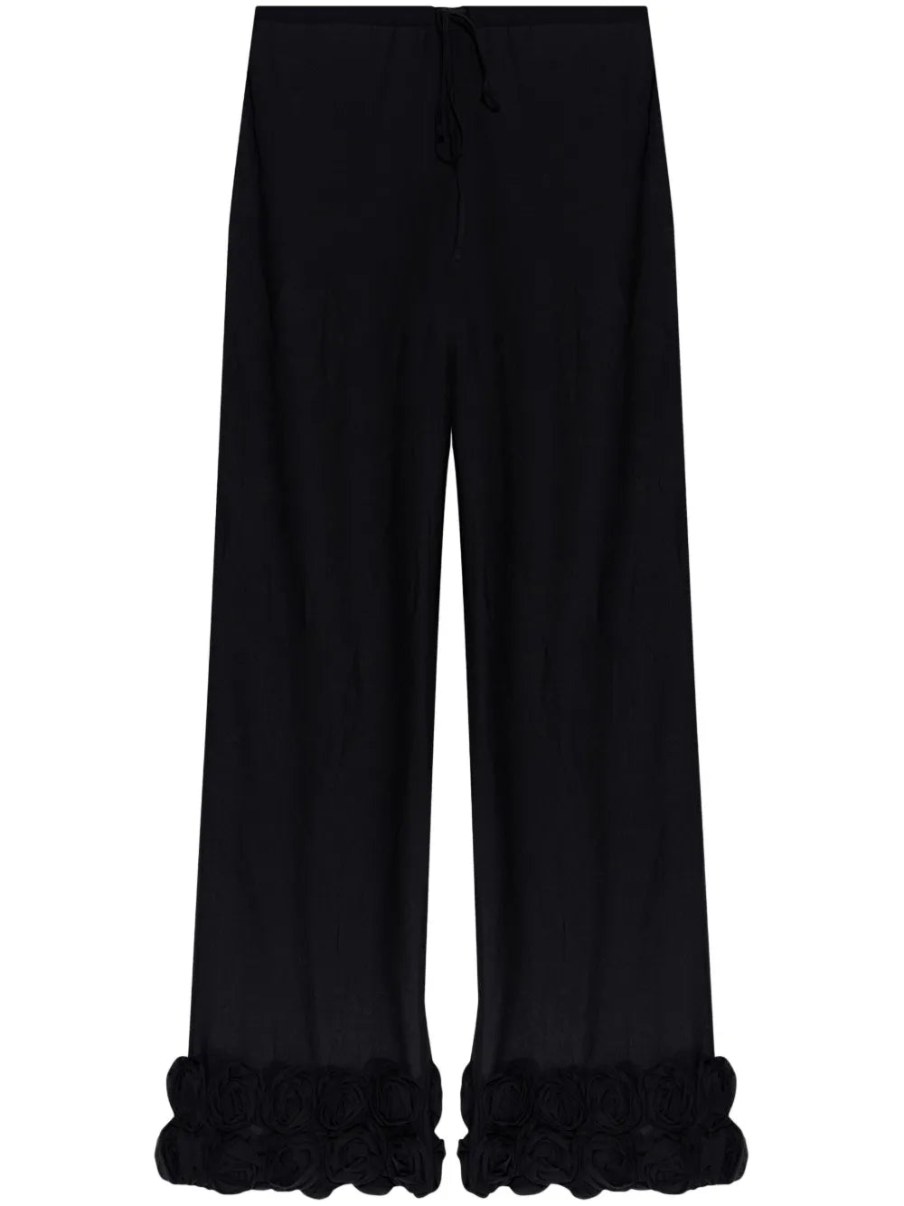 Floral-Appliqué Trousers
