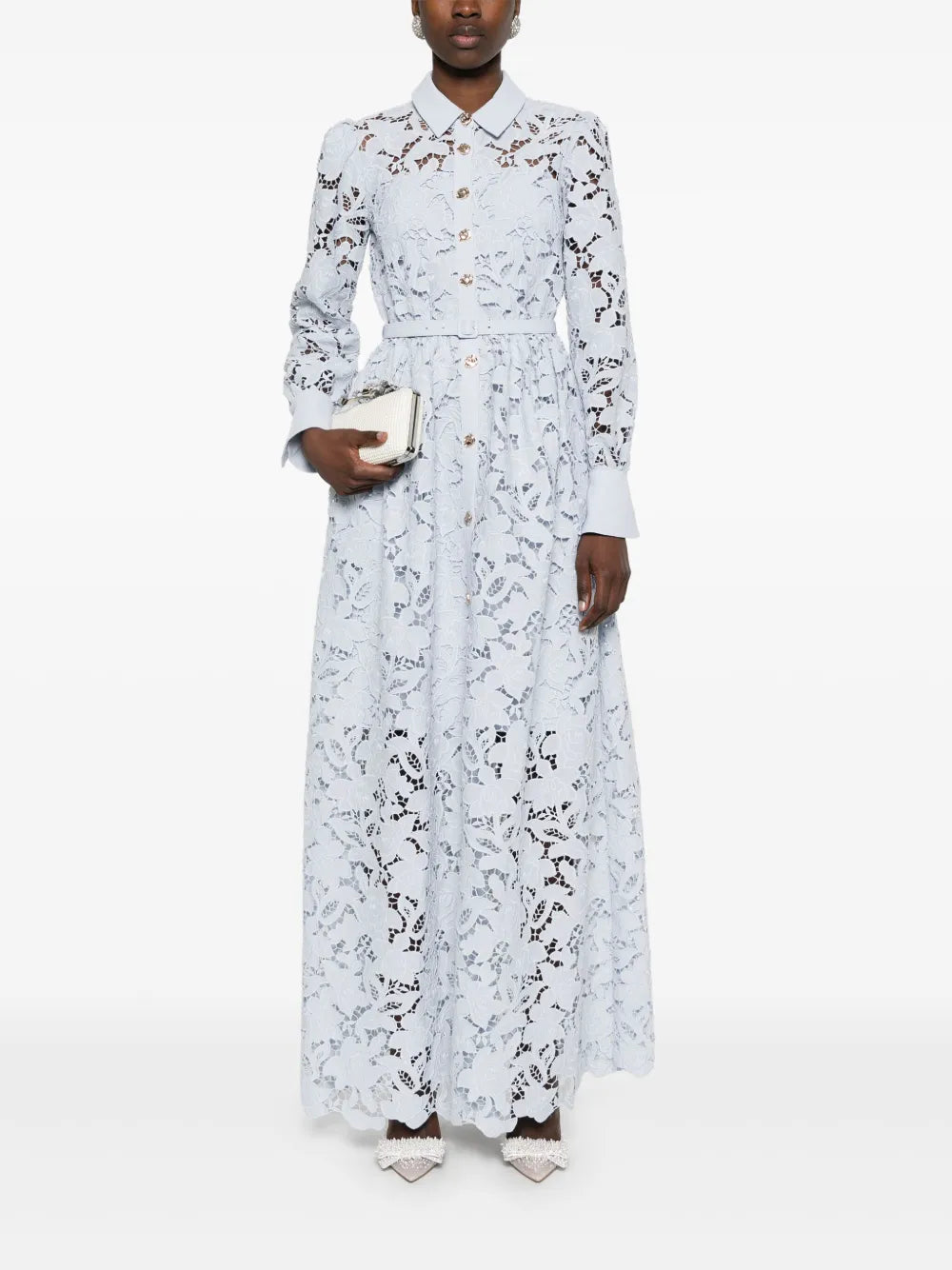 Lace Collared Maxi Dress