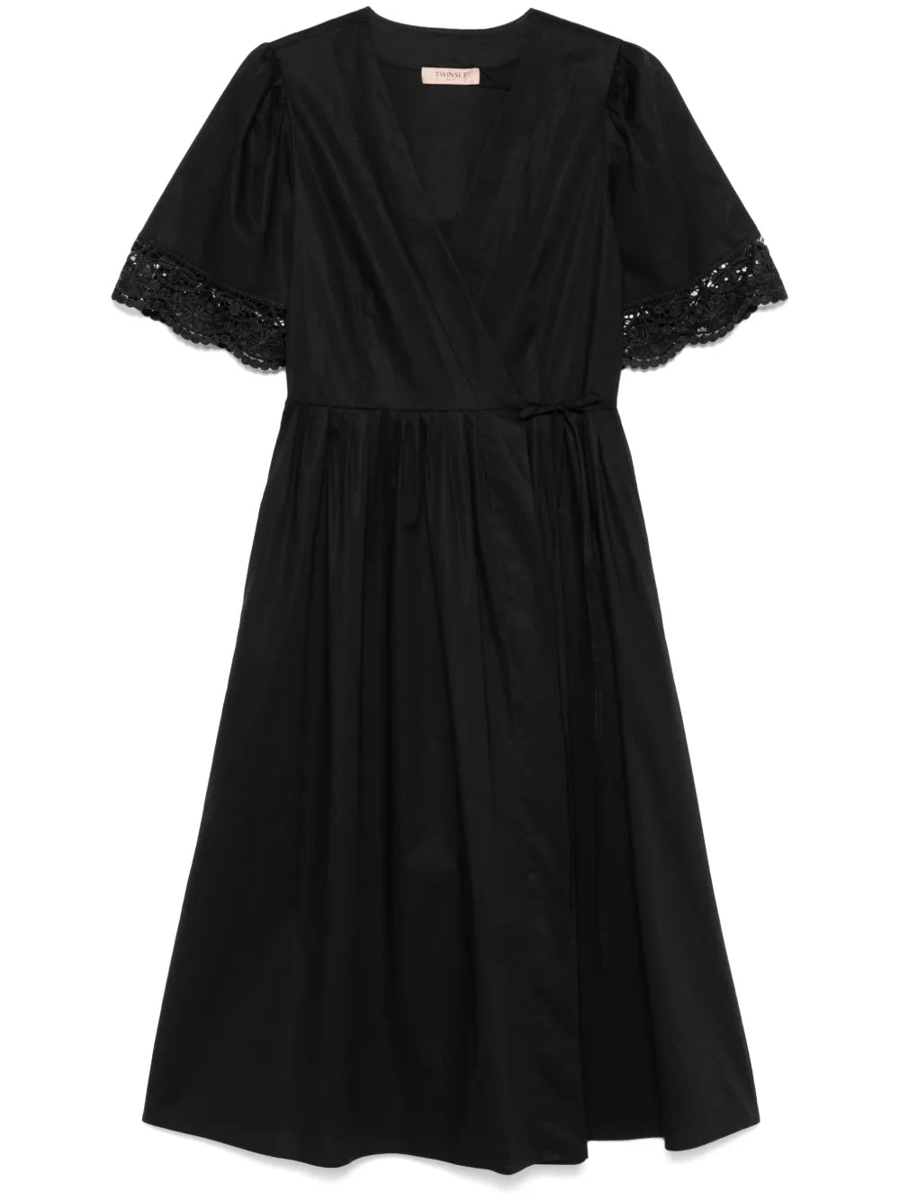 Lace-Trim Midi Dress