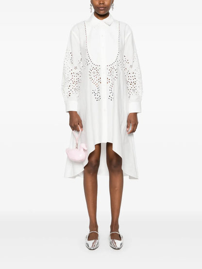 Cotton Embroidered Shirt Dress
