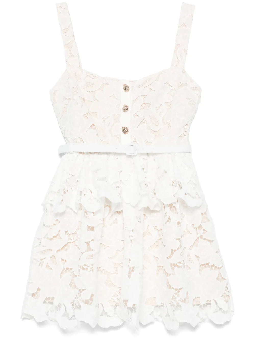 Lace Tiered Mini Dress