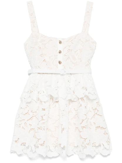 Lace Tiered Mini Dress