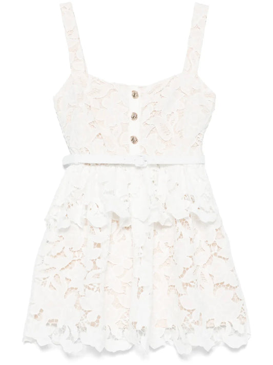 Lace Tiered Mini Dress