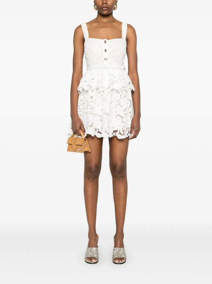 Lace Tiered Mini Dress