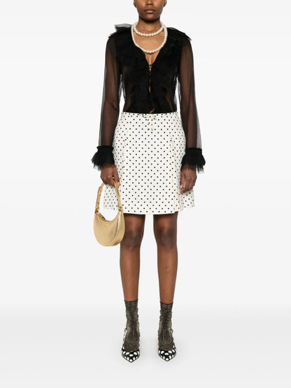 Polka Dot-Print Mini Skirt