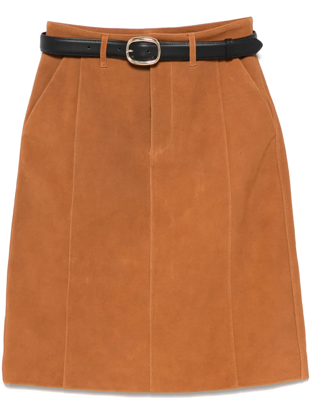 Belted Suede Skirt
