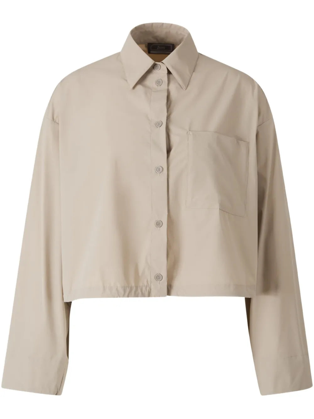 Cropped Button-Up Shirt