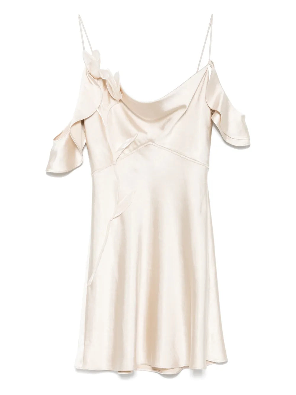 Flower Satin Mini Dress