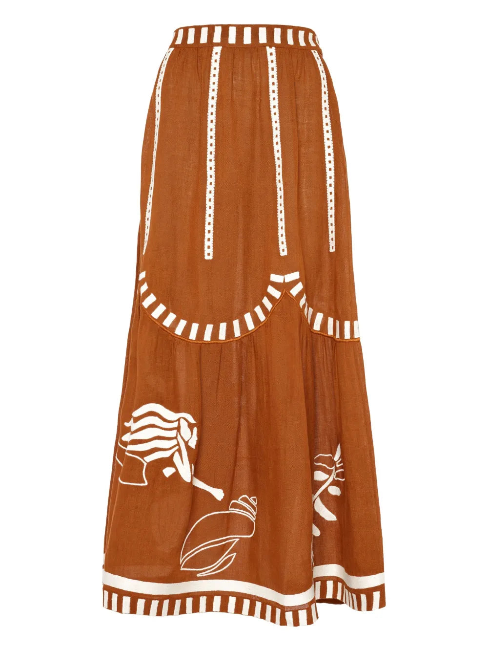 Graphic-Print Maxi Skirt