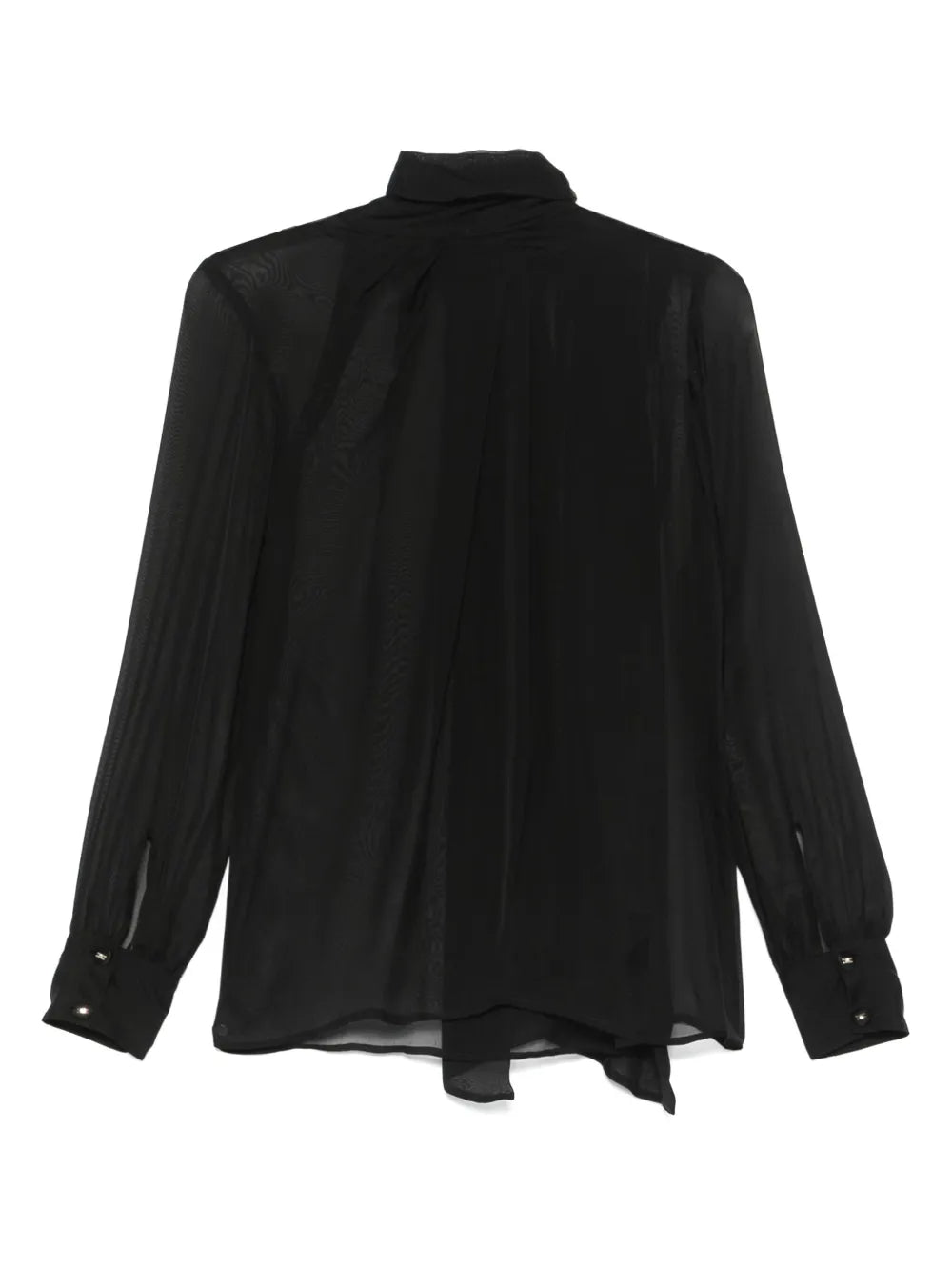 Voile Tie-Neck Blouse