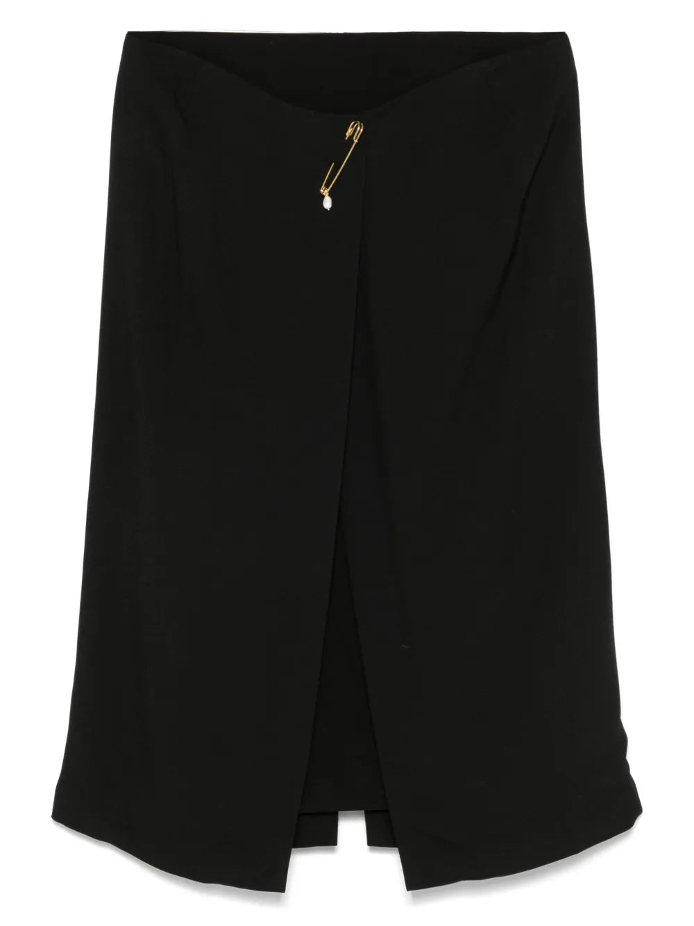 Safety Pin-Detail Midi Skirt