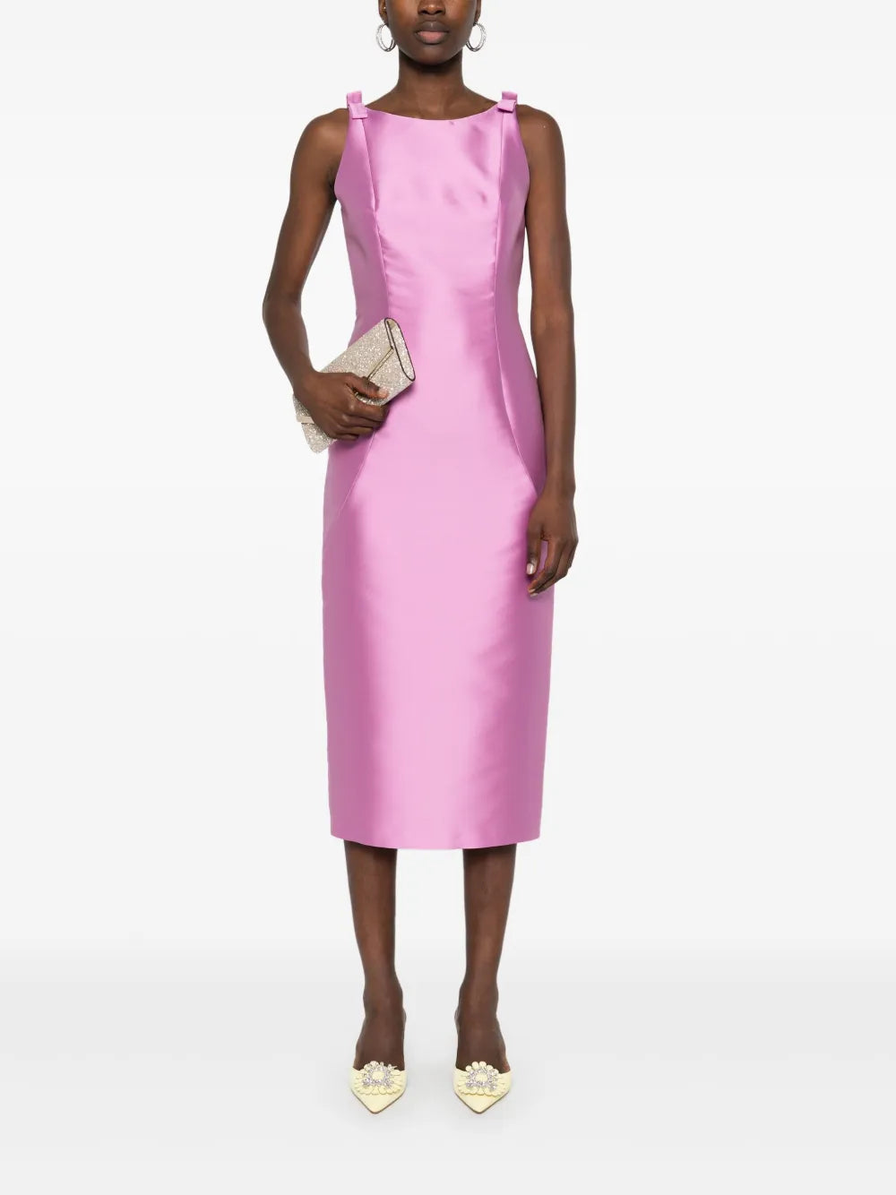 Bow-Detail Midi Dress