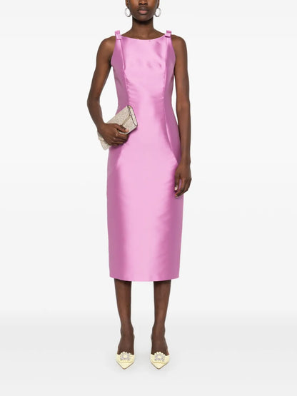 Bow-Detail Midi Dress