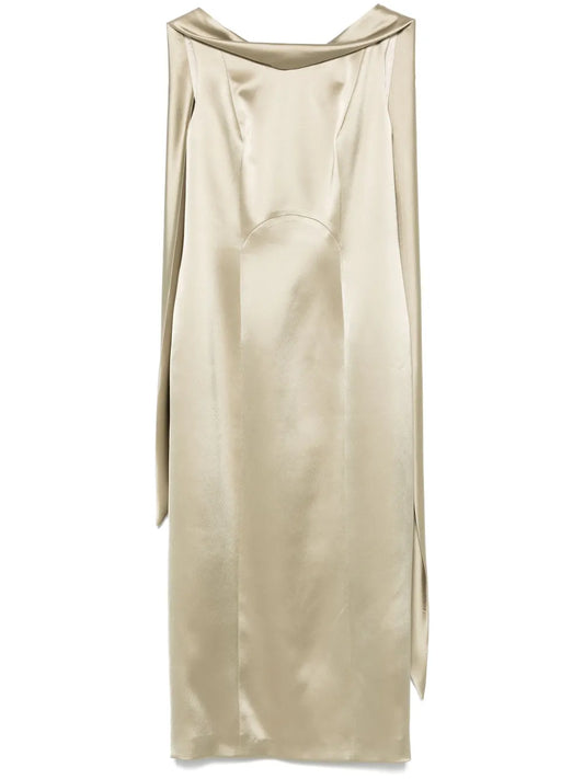 Sash-Detail Midi Dress