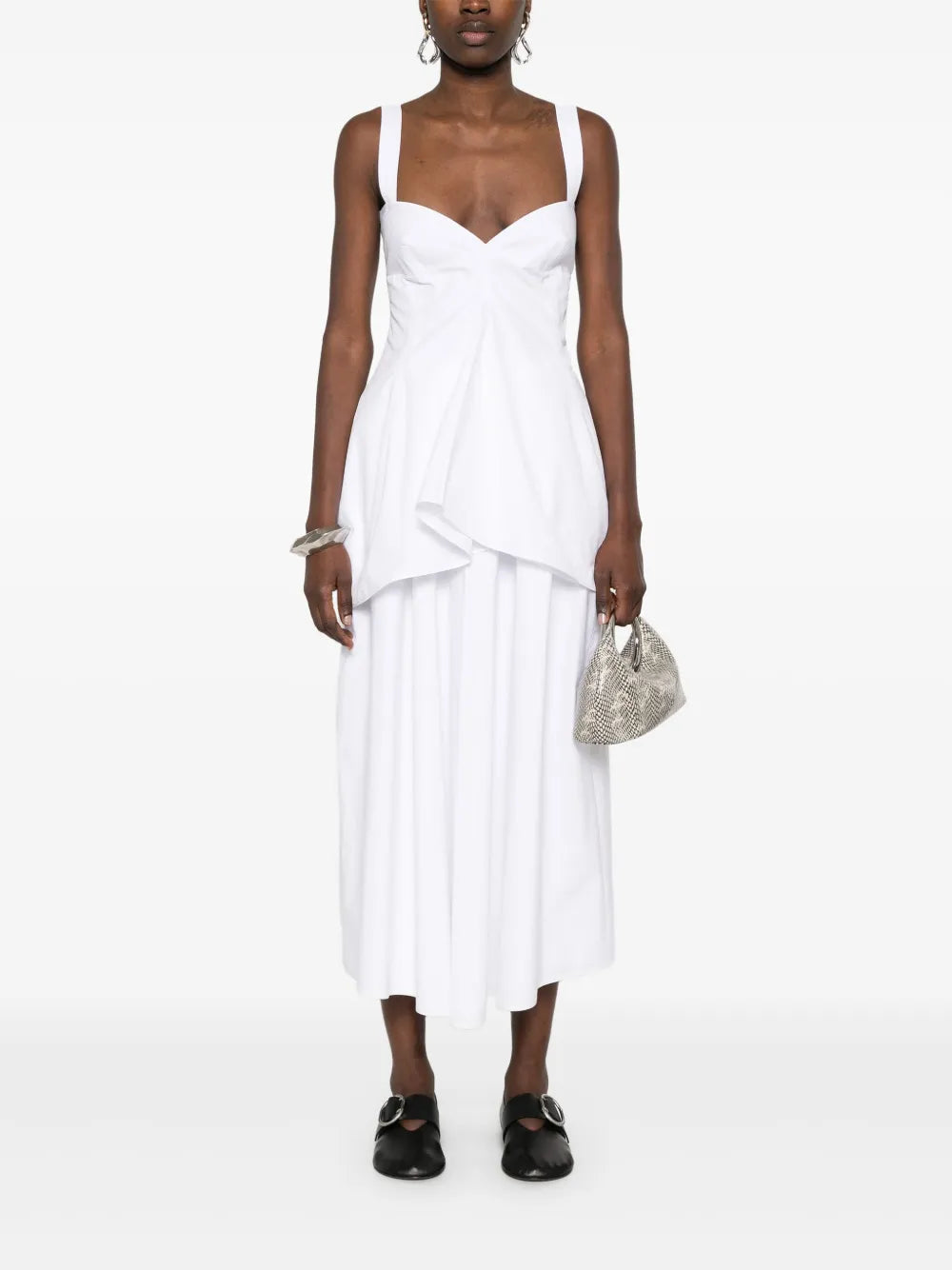 Cotton Midi Skirt