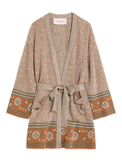 Lurex Jacquard Cardigan