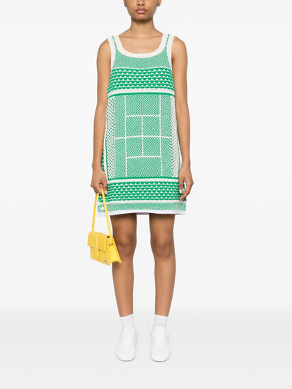 Crochet-Knit Mini Dress