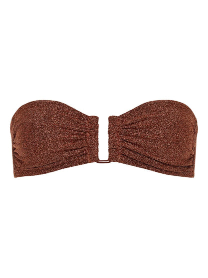 Flamboyant Ruched Bandeau Bikini Top