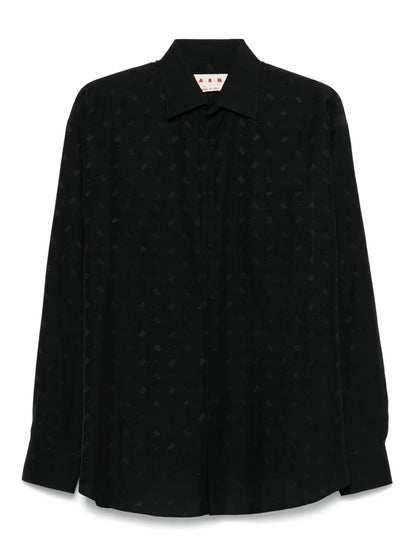 Patterned-Jacquard Shirt