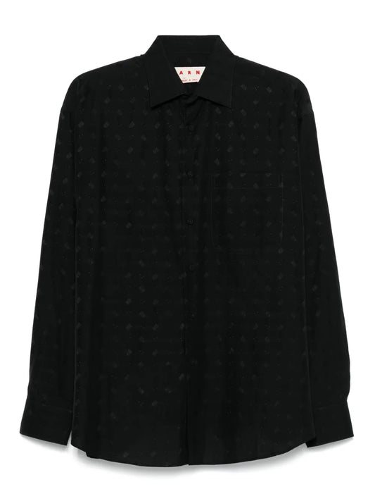 Patterned-Jacquard Shirt