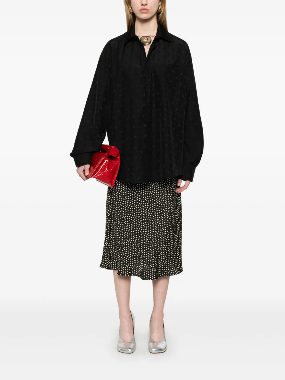 Patterned-Jacquard Shirt