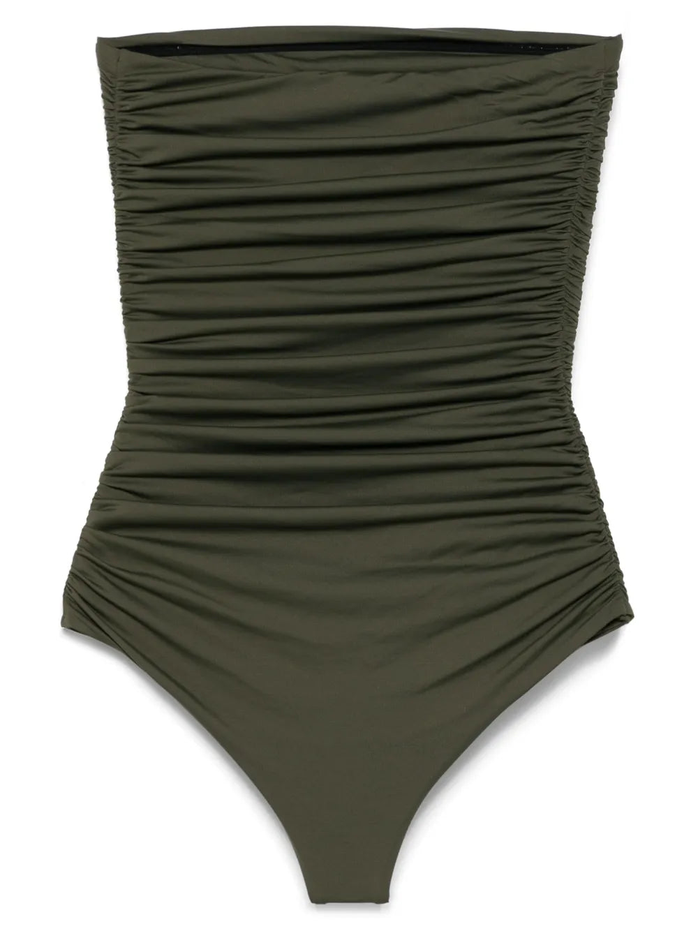 Flower-Appliqué Draped Swimsuit