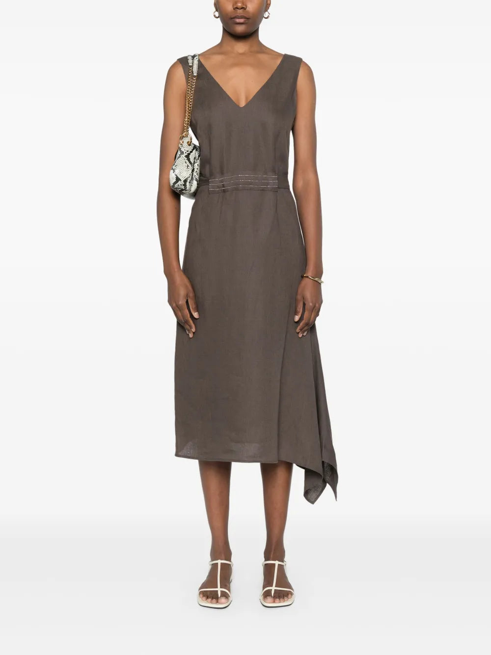 Bead-Detail Midi Dress