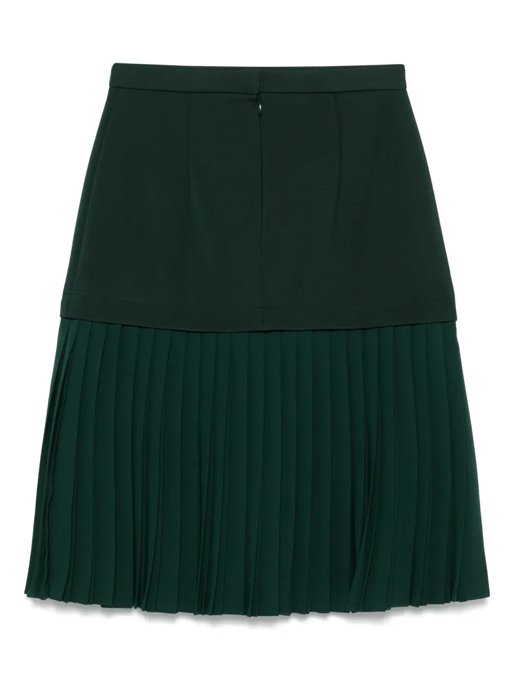 Pleated Satin Skirt