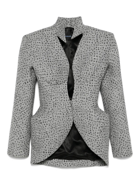 Dotted Spiky-Neckline Jacket