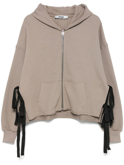 Cut-Out Cotton Hoodie