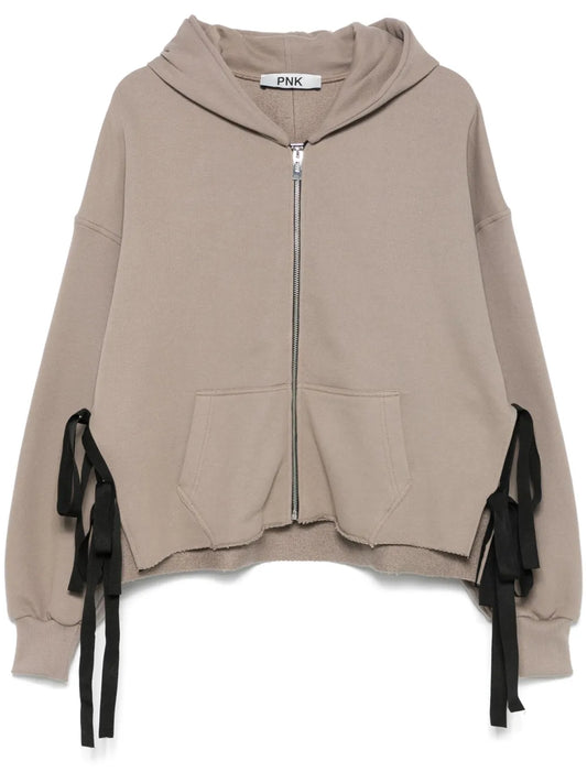 Cut-Out Cotton Hoodie
