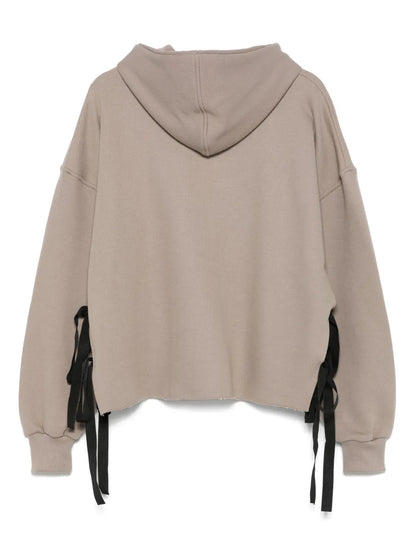 Cut-Out Cotton Hoodie