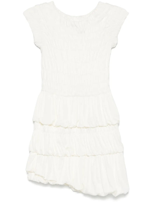 Shirred-Panel Mini Dress