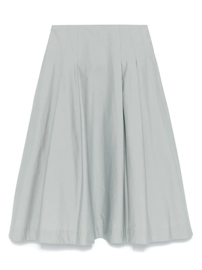 Pleat-Detail Midi Skirt
