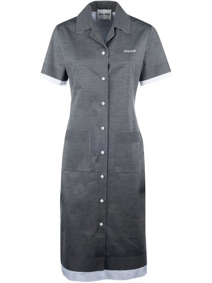 Logo-Intarsia Shirtdress