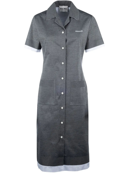 Logo-Intarsia Shirtdress