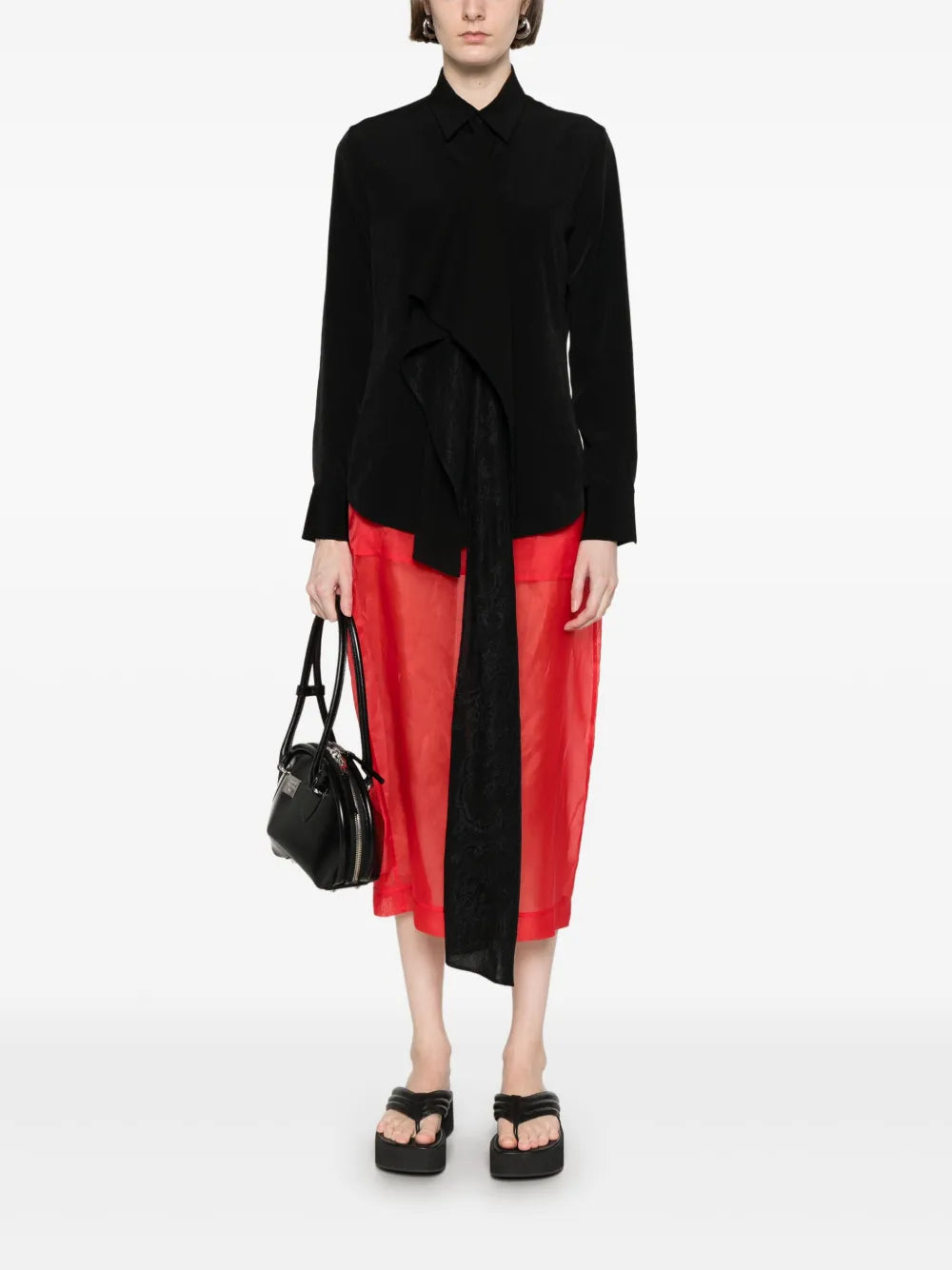 Drape-Panel Shirt