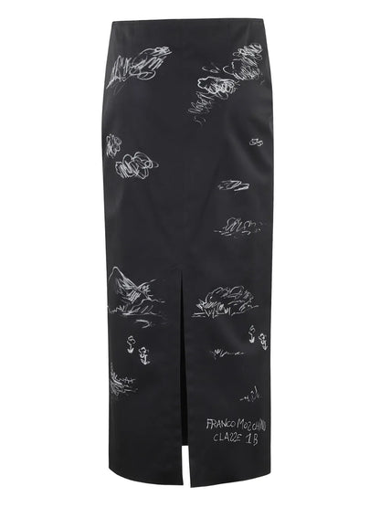 Sketch-Print Skirt
