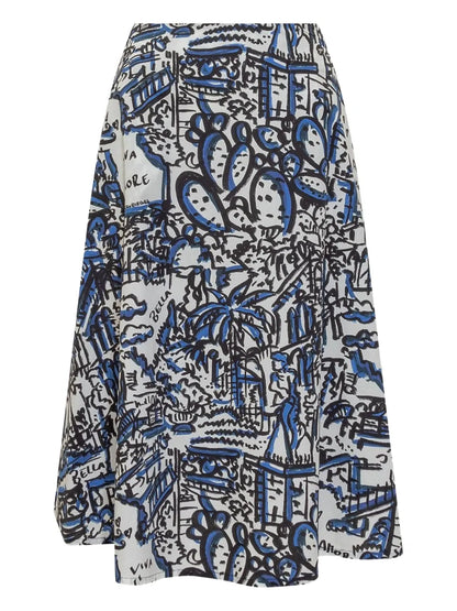 Cotton Midi Skirt