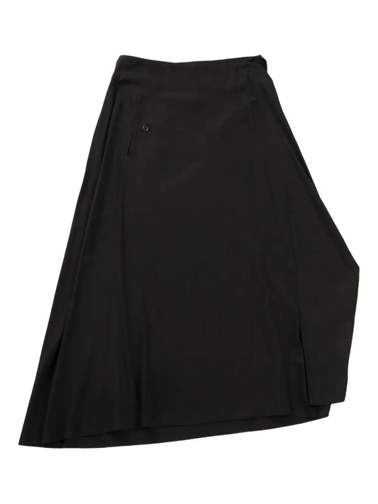Asymmetric-Hem Midi Dress