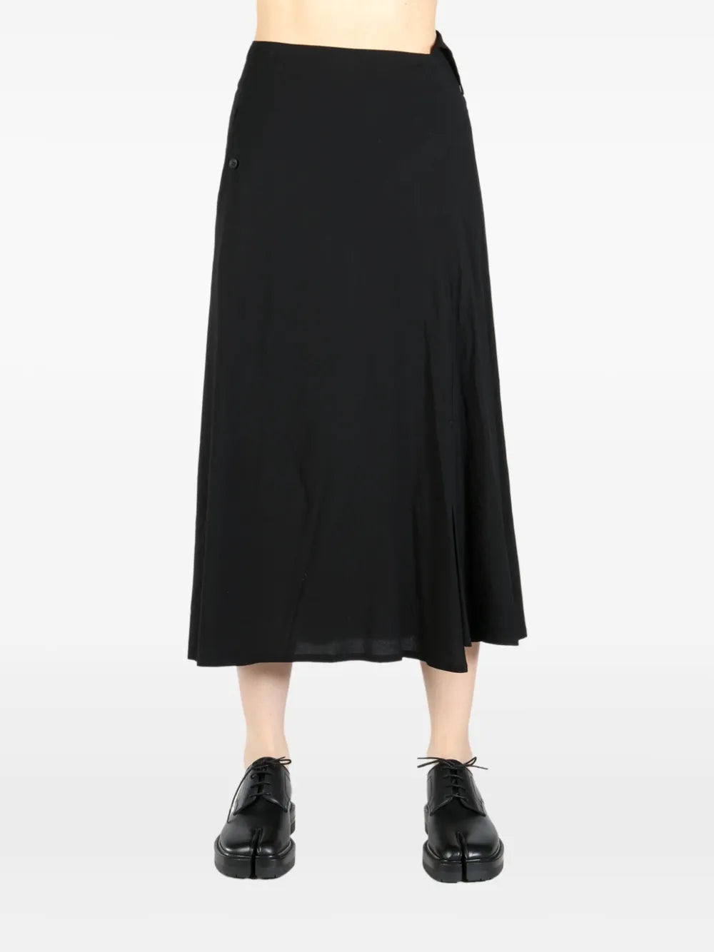Asymmetric-Hem Midi Dress